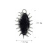 约23.7x37.9毫米电镀银色焊锡陨石捷克陨石随形荆棘吊坠