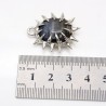 约3.3厘米电镀银色焊锡玻璃水晶荆棘吊坠