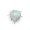 Organic Claws Bubble Claw Thorns Point Heart Plant Spiky Semi-precious Stone Amazonite Pendant