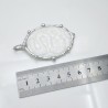 约65mm焊锡白贝椭圆形蛇吊坠