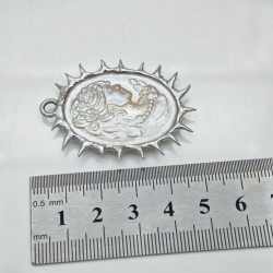 约46mm焊锡椭圆形白贝吊坠